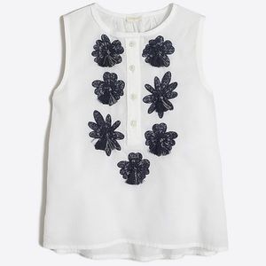 • CREWCUTS • girls embroidered flower shell •